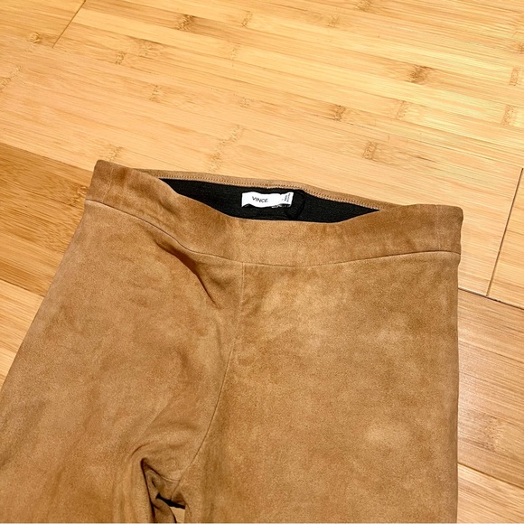 Vince Women's Skinny Lamb Leather Pants with Flares - Picture 5 of 7